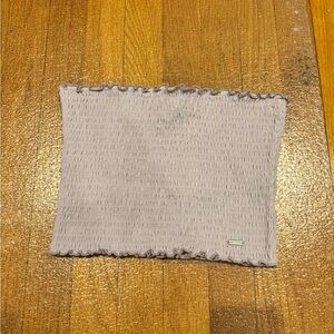 Gray Smocked Tube Top